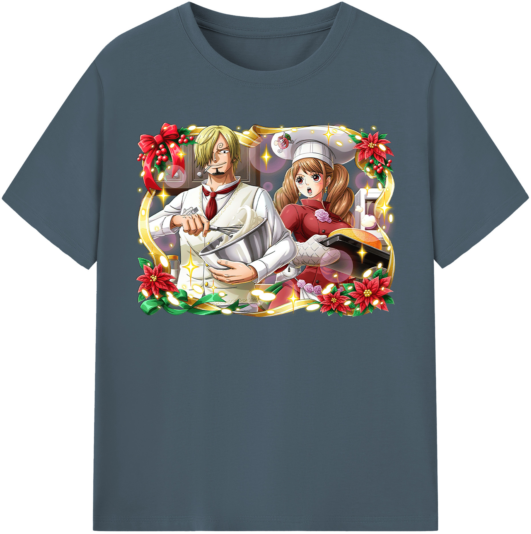 ワンピース サンジ ONE PIECE Sanji 綿100％半袖Tシャツ（フロントプリント）